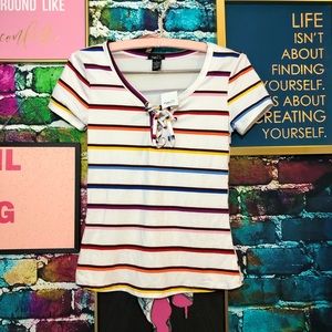 Rue21 Tops - ๐Rainbow striped shirt Rue21 Tops - ๐Rainbow striped shirt